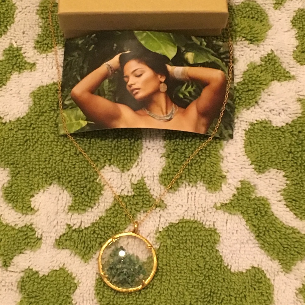 Catherine Weitzman New Box Emerald Necklace